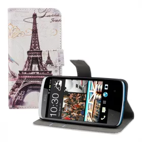   Κάλυμμα για HTC Desire 500, Οικολογικό δέρμα, Πολύχρωμο, 19038.01