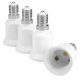 Σετ 4 αντάπτορες πρίζας από E14 έως E27, Kwmobile, White, Plastic, 20824