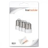 Σετ 4 αντάπτορες πρίζας από E27 έως E14, Kwmobile, White, Plastic, 20910