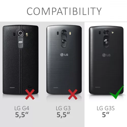 Θήκη για LG G3 S, Eco leather, Μαύρη, 21967.01