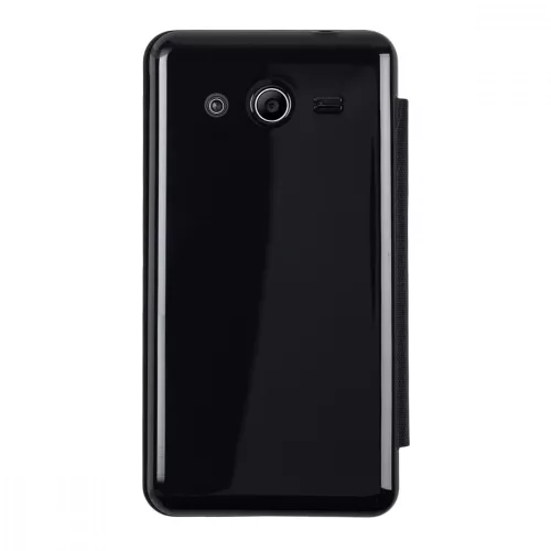Θήκη για Samsung Galaxy Core 2, Οικολογικό δέρμα, Μαύρο, 22205.01