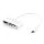 Adapter Card Reader Universal 3-in-1 για τηλέφωνα, Kwmobile, White, Plastic, 26759