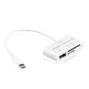 Adapter Card Reader Universal 3-in-1 για τηλέφωνα, Kwmobile, White, Plastic, 26759