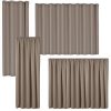 Κουρτίνα Jemidi με βαλάντιο, 140 x 245 cm, Καφέ, Πολυεστέρας, 55276.24.01