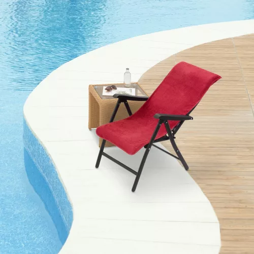 Κάλυμμα καρέκλας Jemidi, 60 x 130 cm, Κόκκινο, Βιολογικό βαμβάκι, 54895.09
