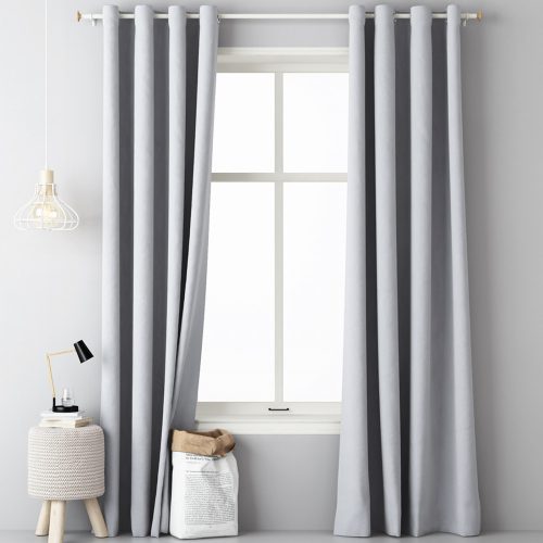 Jemidi αδιαφανής κουρτίνα με κρίκους, 140 x 250 cm, g, Πολυεστέρας, 55309.04