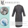 Unisex Waffle Pique Bathrobe Homelevel, 2XL, Γκρι, Οργανικό βαμβάκι, 54916.73.5