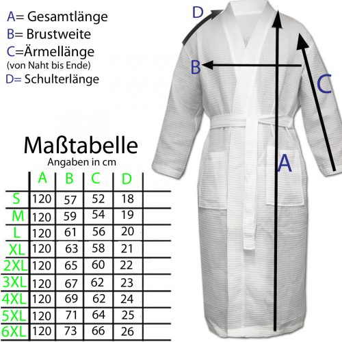 Unisex Waffle Pique Bathrobe Homelevel, 5XL, Γκρι, Οργανικό βαμβάκι, 54916.73.35
