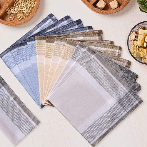 Σετ 12 μαντήλια κοιλιάς Jemidi, 40 x 40 cm, Πολύχρωμο, Βαμβάκι, 55059.08