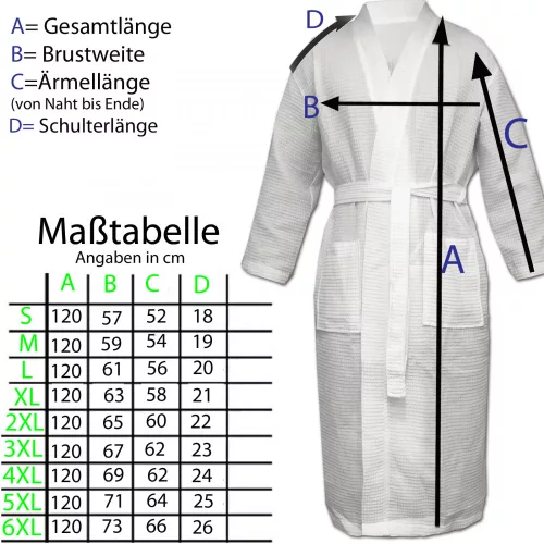 Unisex Waffle Pique Bathrobe Homelevel, M, Μπλε, Βιολογικό βαμβάκι, 54916.04.2