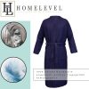 Unisex Waffle Pique μπουρνούζι Homelevel, 6XL, μπλε, οργανικό βαμβάκι, 54916.04.36