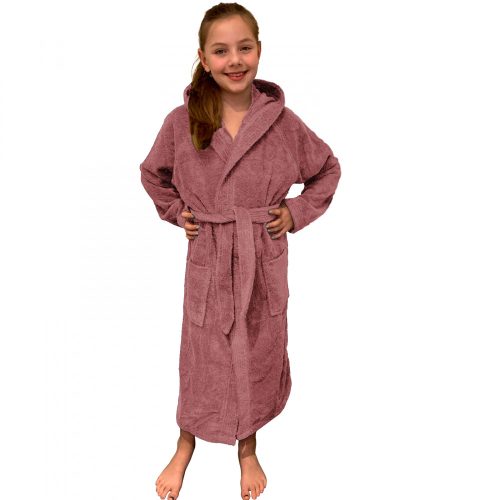 Παιδικό μπουρνούζι Homelevel, 152, Ροζ, Βιολογικό βαμβάκι, 54864.10.39