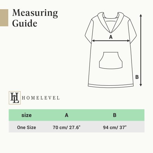 Παιδικό πόντσο μπάνιου Homelevel, 8-13 ετών, Πολύχρωμο, Βιολογικό βαμβάκι, 54934.71.01