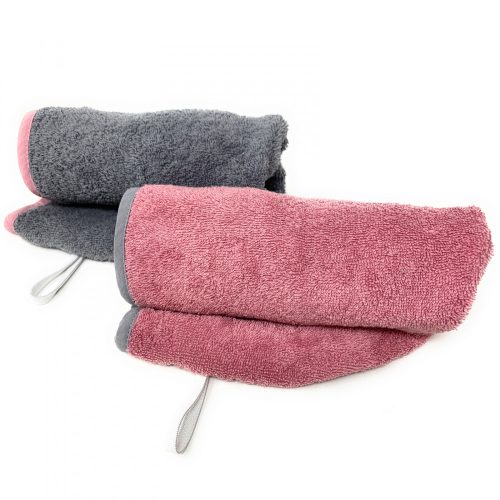 Σετ 2 παιδικών τουρμπάνων για τα μαλλιά Homelevel, 64 x 22, Ροζ, Βιολογικό βαμβάκι, 54882.10.02