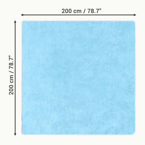 Πετσέτα παραλίας Homelev, 200 x 200 cm, τυρκουάζ, βιολογικό βαμβάκι, 54899.71
