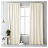 Σετ 2 κουρτινών Lola με αετώματα Jemidi, 140 x 250 cm, Κρέμα, Πολυεστέρας, 55308.16.02