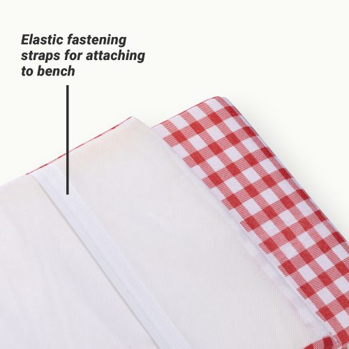 Σετ τραπεζομάντιλο Jemidi και 2 καλύμματα πάγκου, 70 x 240 cm, Κόκκινο, Πολυεστέρας / Βαμβάκι, 55321.09.02
