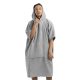 Unisex Homelevel πόντσο μπάνιου, L-XL, Γκρι, Οργανικό βαμβάκι, 54881.25.20