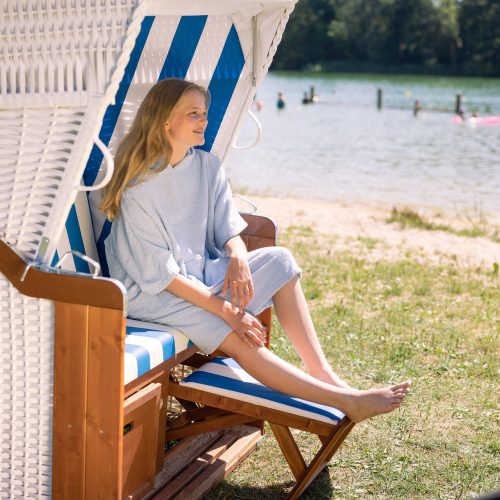 Παιδικό πόντσο μπάνιου Homelevel, 10-13 ετών, Γκρι, Βιολογικό βαμβάκι, 54880.25.43