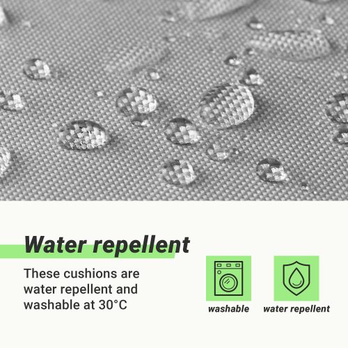 Μαξιλάρι καρέκλας με υψηλή πλάτη Jemidi, 120 x 50 cm, Γκρι, Πολυεστέρας, 55522.25