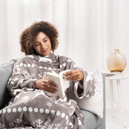 Homelevel Κουβέρτα τηλεόρασης με χειρολαβές, 200 x 150 cm, Πολύχρωμη, Πολυεστέρας, 55432.43.04