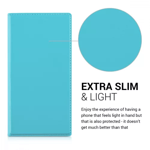 Θήκη Wiko Ridge Fab, Οικολογικό δέρμα, Μπλε, 32189.23