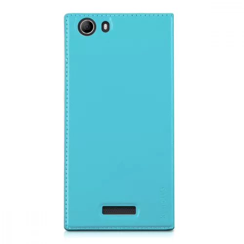 Θήκη Wiko Ridge Fab, Οικολογικό δέρμα, Μπλε, 32189.23