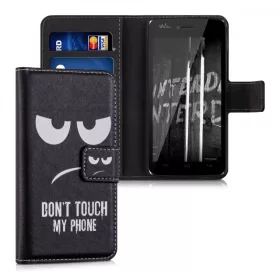   Θήκη Wiko Birdy, Οικολογικό δέρμα, Μαύρο, 35604.01
