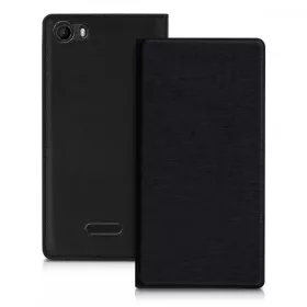   Κάλυμμα για Wiko Fever, Οικολογικό δέρμα, Μαύρο, 35967.01