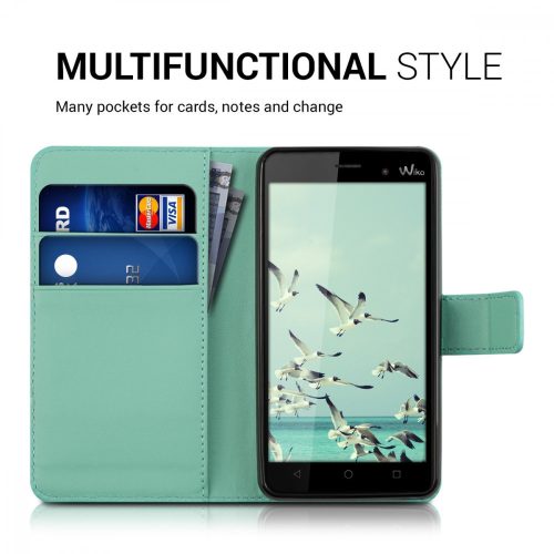 Κάλυμμα για Wiko Lenny 3, Οικολογικό δέρμα, Πράσινο, 37334.71