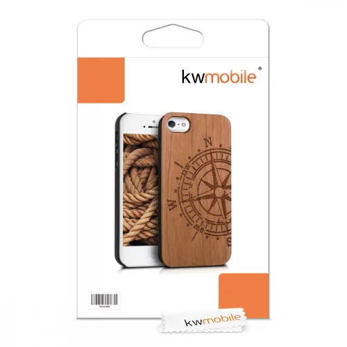 Θήκη για Apple iPhone 5 / iPhone 5s / iPhone SE, Ξύλο, Καφέ, 38451.24