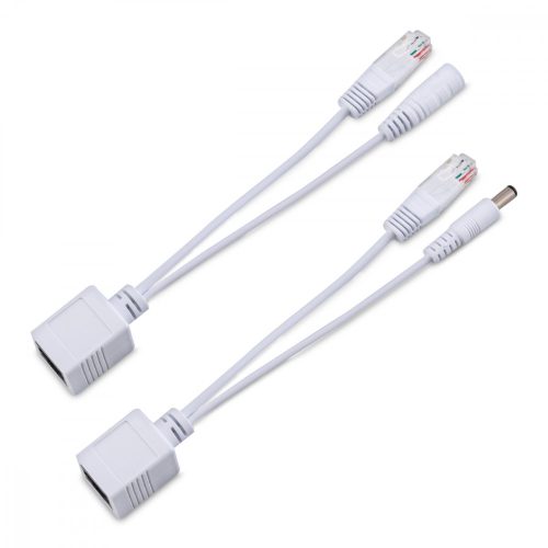 Σετ καλωδίου μπεκ ψεκασμού και παθητικού μετασχηματιστή ρεύματος μέσω PoE ethernet, Kwmobile, Λευκό, Πλαστικό, 38614.02