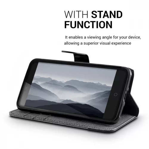 Θήκη για ZTE Blade V7, Textile, Grey, 38682.22
