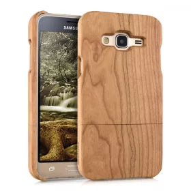   Θήκη για Samsung Galaxy J3 (2016), Ξύλο, Καφέ, 38160.24