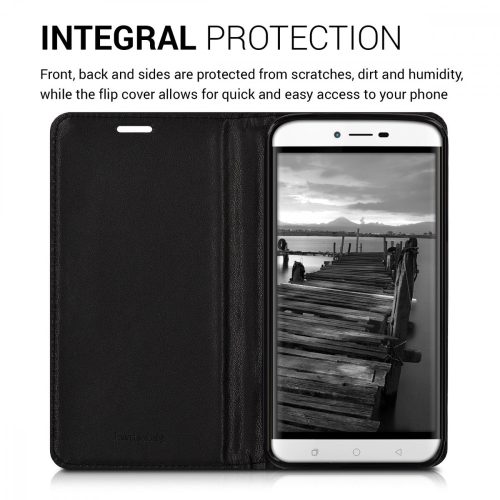 Θήκη Coolpad Torino, Οικολογικό δέρμα, Μαύρο, 40287.01