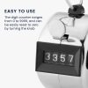 4 Digit Manual Golf Clicker, Kwmobile, Silver, Metal, 40455
