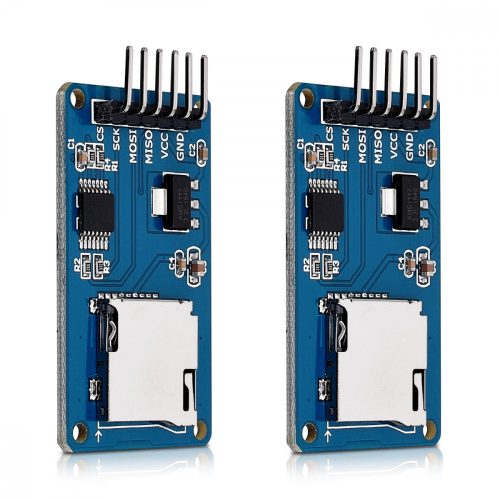 Σετ 2 μονάδων ανάγνωσης καρτών Micro SD 5V, Kwmobile, Μπλε, Ηλεκτρονικά εξαρτήματα, 40811