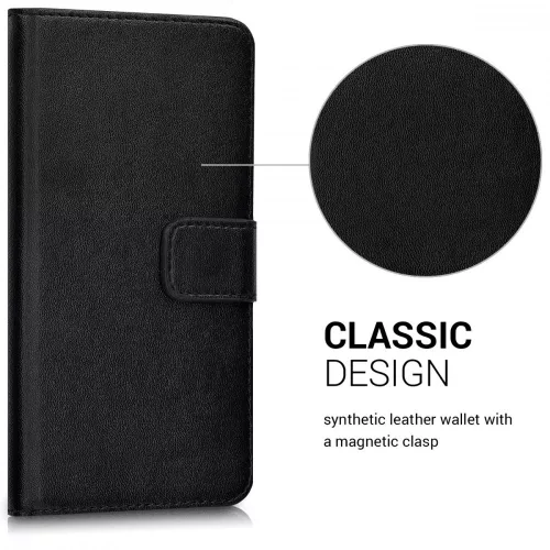 Κάλυμμα για Huawei P9 Lite (2017), Οικολογικό δέρμα, Μαύρο, 40890.01