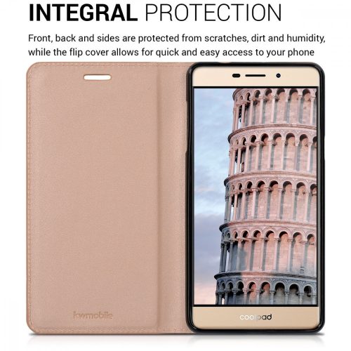 Κάλυμμα για Coolpad Modena 2, Οικολογικό δέρμα, Ροζ, 40293.81