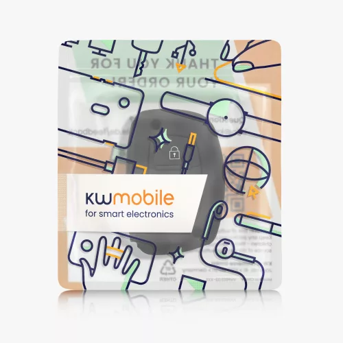 Κάλυμμα κλειδιού αυτοκινήτου για Hyundai / Kia - 3 Κουμπιά - Keyless Go, Σιλικόνη, Μαύρο, 41620.01