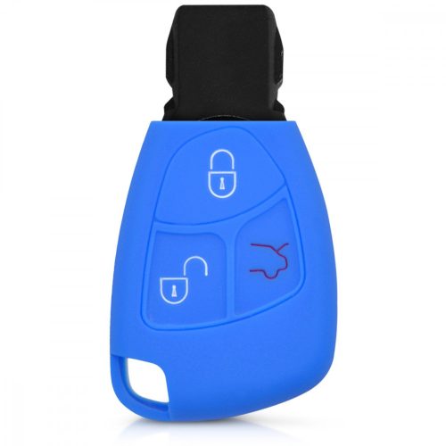Κάλυμμα κλειδιού αυτοκινήτου για Mercedes - 2-3 κουμπιά, σιλικόνη, μπλε, 41626.04