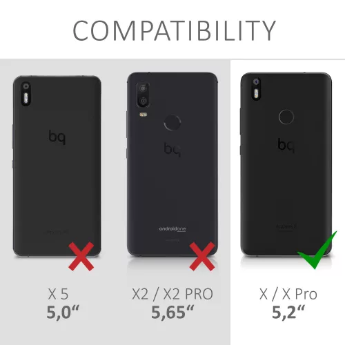 Θήκη για BQ Aquaris X / Aquaris X Pro, Textile, Grey, 41833.01