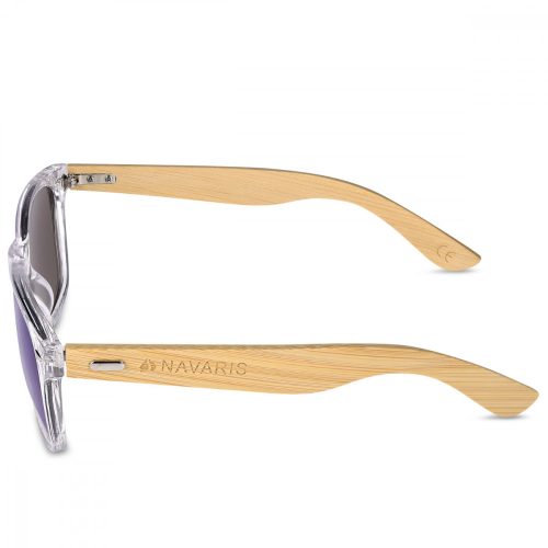Unisex γυαλιά ηλίου Navaris, UV400, Bamboo, Blue, 40731.03.04