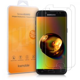   Σετ 2 προστατευτικών μεμβρανών για Samsung Galaxy J7 (2017), Kwmobile, Εμπρός, Διαφανές, 42291.1