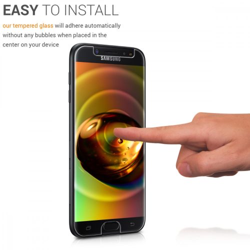 Σετ 2 προστατευτικών μεμβρανών για Samsung Galaxy J7 (2017), Kwmobile, Εμπρός, Διαφανές, 42291.1