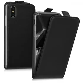   Θήκη για Apple iPhone X / iPhone XS, Οικολογικό δέρμα, Μαύρο, 42514.01