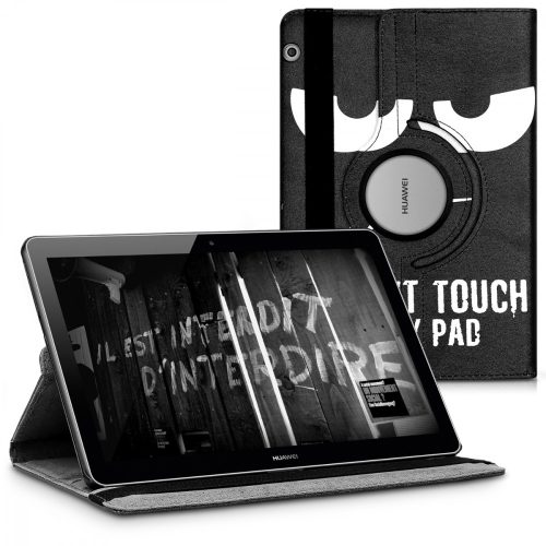 Κάλυμμα 360° για το tablet Huawei MediaPad T3 10, Kwmobile, Μαύρο/Λευκό, Οικολογικό δέρμα, 43414.01