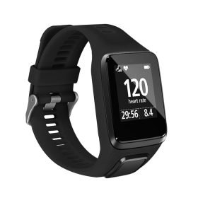   Λουράκι για TomTom Adventurer / Runner 3 / Spark 3 / Golfer 2, Silicone, Black, 43572.01