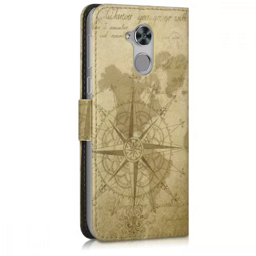 Κάλυμμα για Huawei Honor 6C, Οικολογικό δέρμα, Καφέ, 43528.01