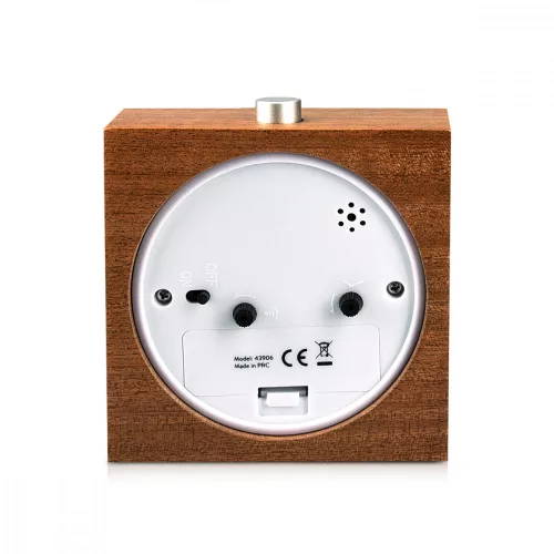 Snooze Retro αναλογικό ξύλινο ξυπνητήρι, 43906